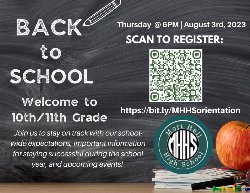 10th / 11th grade Orientation 